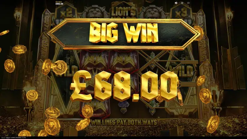 Lion’s Hoard slot screenshot 3