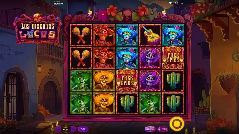 Los Muertos Locos slot screenshot 1