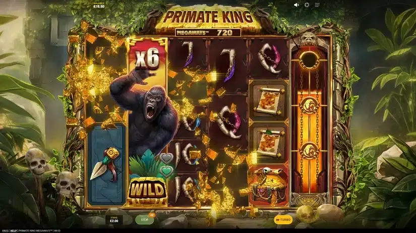 Primate King Megaways slot screenshot 