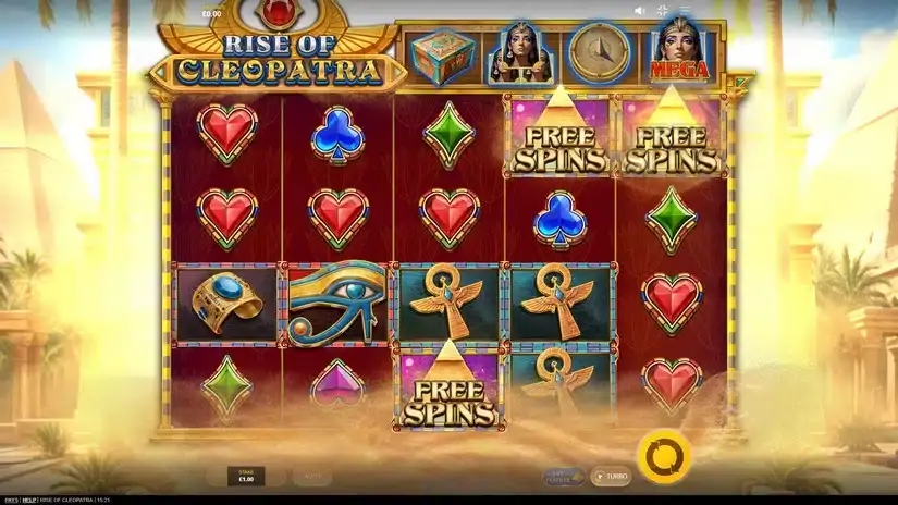 Rise of Cleopatra slot screenshot 2