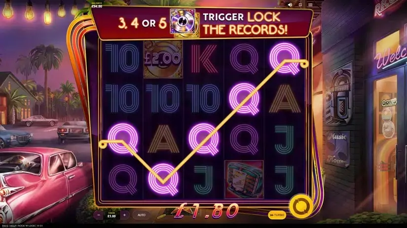 Rock’N’Lock slot screenshot 2