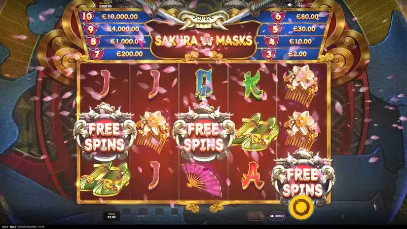 Sakura Masks slot screenshot 2