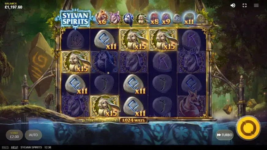 Sylvan Spirits slot screenshot 2