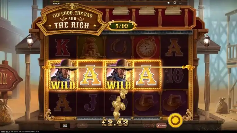The Good, The Bad and The Rich slot screenshot 3