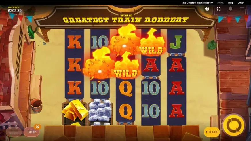 The Greatest Train Robbery slot screenshot 2