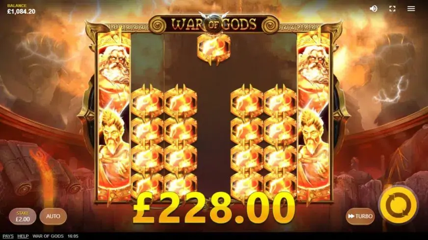 War of Gods slot screenshot 