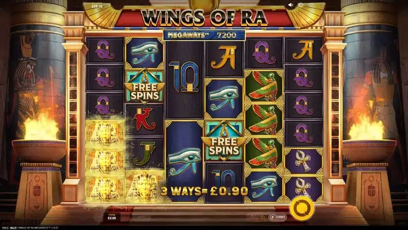 Wings of Ra Megaways slot screenshot 3