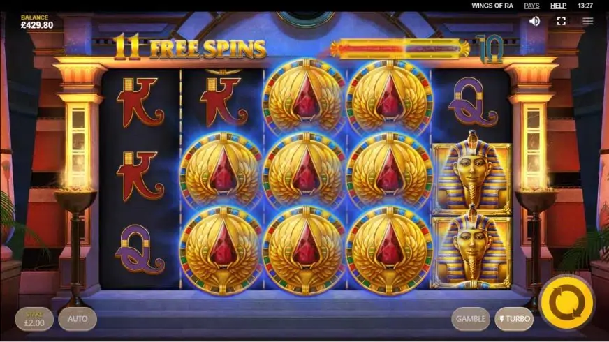 Wings of Ra slot screenshot 5