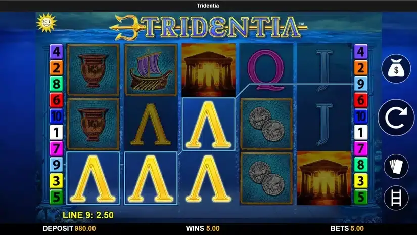 Tridentia slot screenshot 2