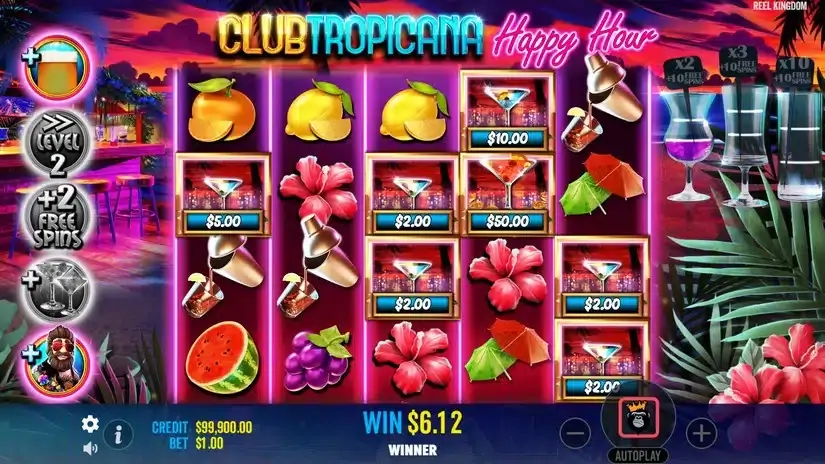 Club Tropicana Happy Hour slot screenshot 