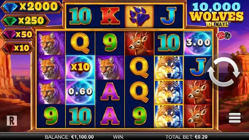10,000 Wolves 10K Ways slot screenshot 1