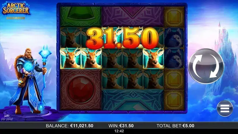 Arctic Sorcerer Gigablox slot screenshot 2