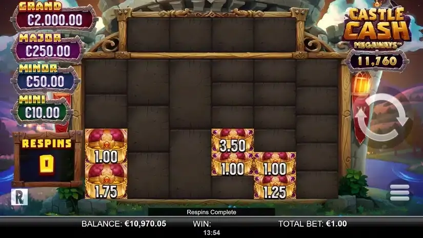 Castle Cash Megaways slot screenshot 