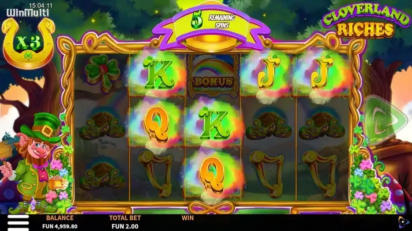 Cloverland Riches slot screenshot 6