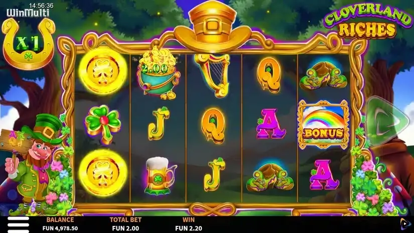 Cloverland Riches slot screenshot 4