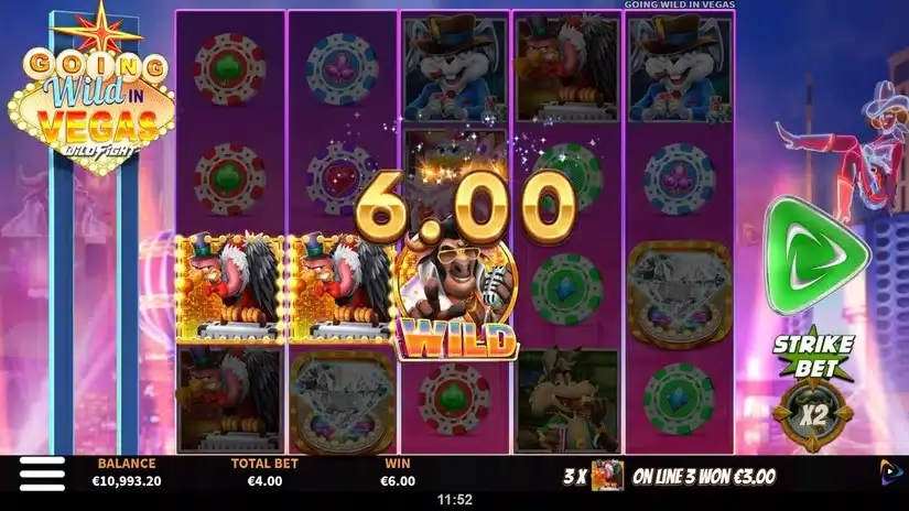 Going Wild in Vegas Wild Fight slot screenshot 2