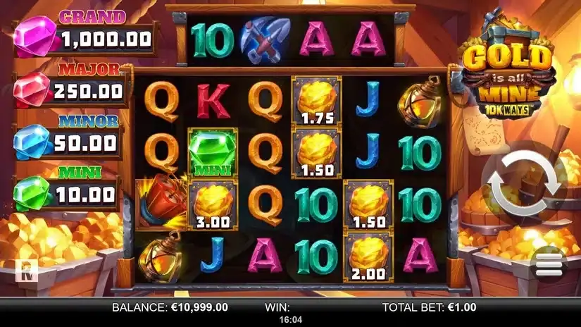 Gold is all Mine 10K Ways slot screenshot 1