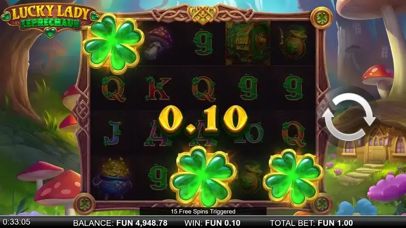 Lucky Lady Leprechaun slot screenshot 4