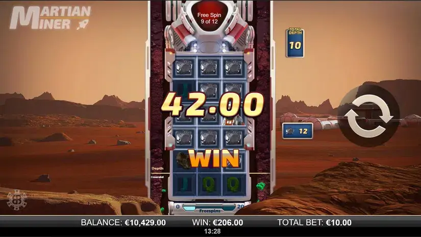 Martian Miner Infinity Reels slot screenshot 5