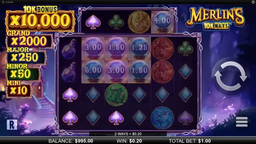 Merlin’s 10K Ways slot screenshot 3