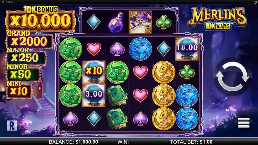 Merlin’s 10K Ways slot screenshot 1