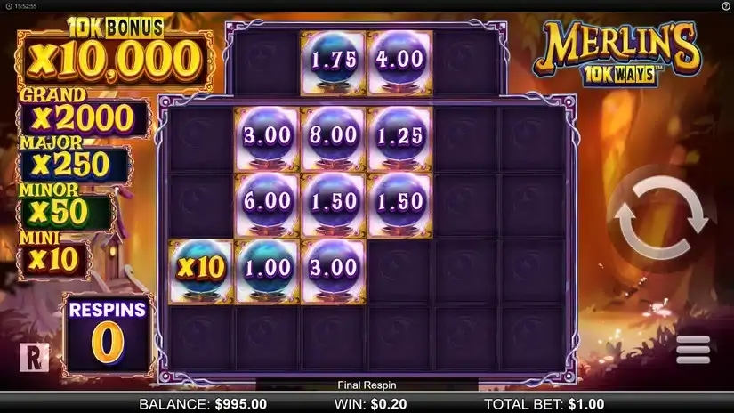 Merlin’s 10K Ways slot screenshot 5