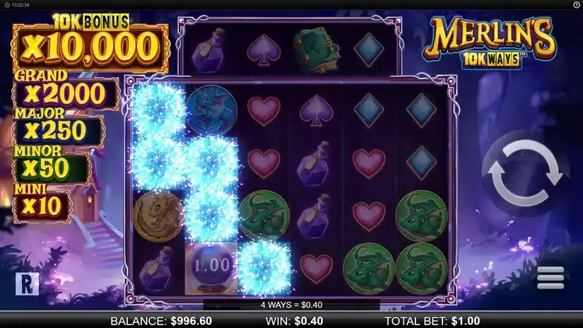 Merlin’s 10K Ways slot screenshot 2