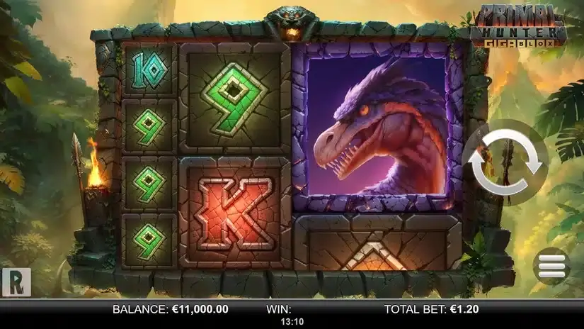 Primal Hunter Gigablox slot screenshot 1