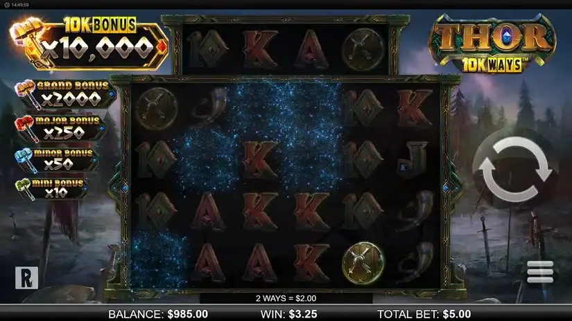 Thor 10K Ways slot screenshot 2