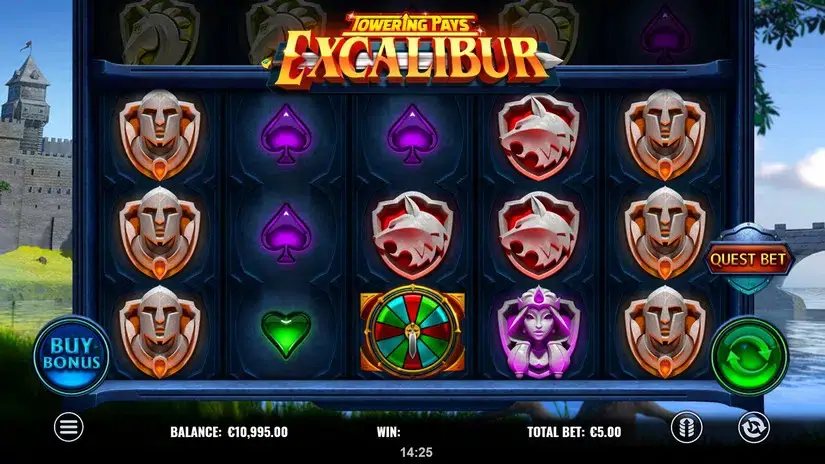 Towering Pays Excalibur slot screenshot 1
