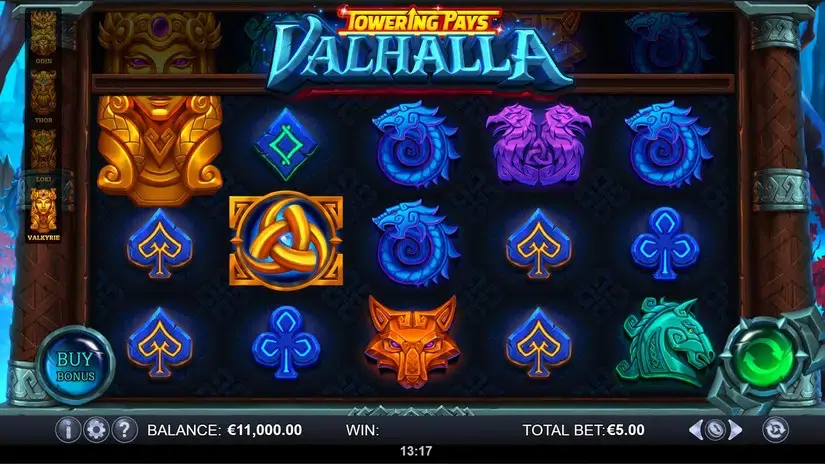 Towering Pays Valhalla slot screenshot 1