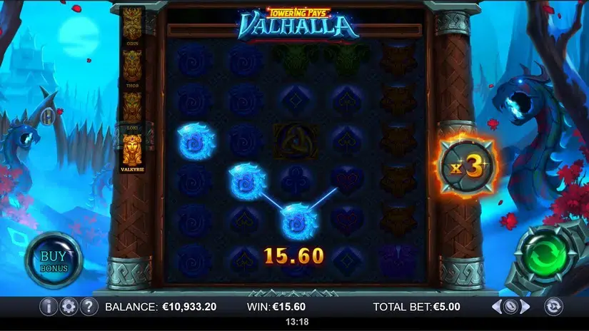 Towering Pays Valhalla slot screenshot 4