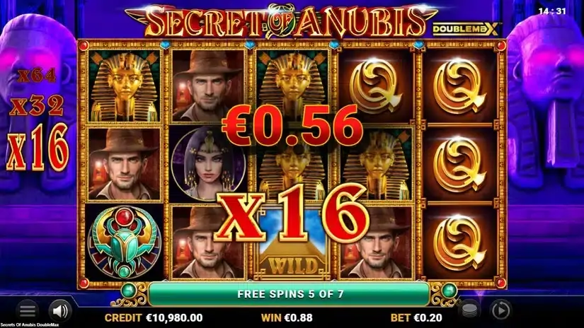 Secret of Anubis DoubleMax slot screenshot 3