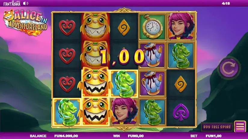 Alice In Adventureland slot screenshot 2