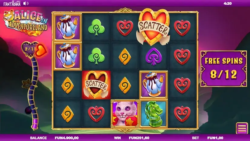 Alice In Adventureland slot screenshot 7