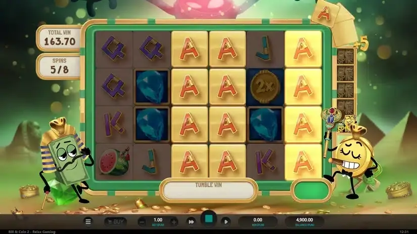Bill & Coin 2 Mummy Mischief slot screenshot