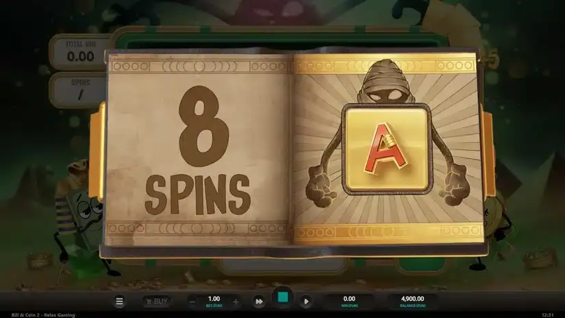 Bill & Coin 2 Mummy Mischief slot screenshot 3