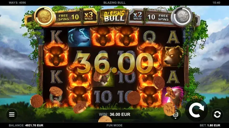 Blazing Bull slot screenshot 2