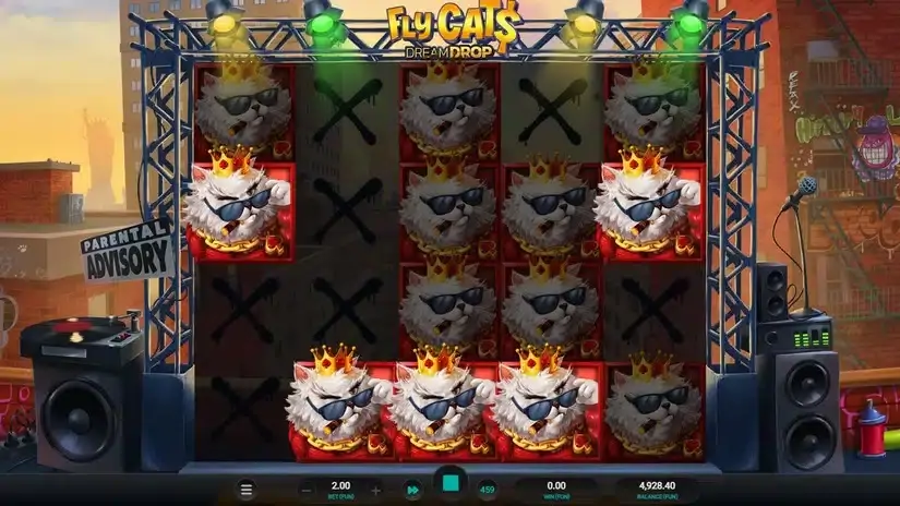 Fly Cats Dream Drop slot screenshot 