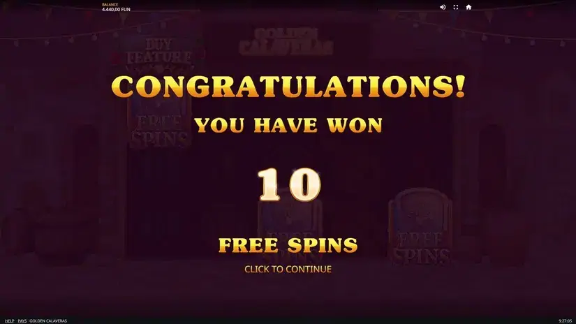 Golden Calaveras slot screenshot 4