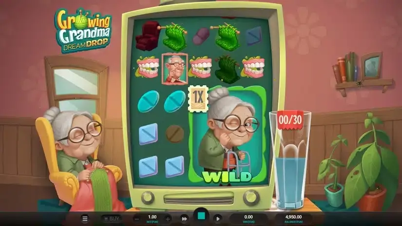 Growing Grandma Dream Drop slot screenshot 2