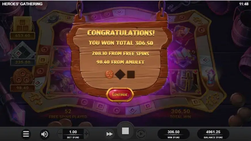 Heroes Gathering slot screenshot 4