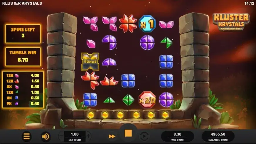 Kluster Krystals Megaclusters slot screenshot 3