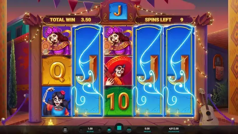 Los Cuatro Esqueletos Dream Drop slot screenshot 5