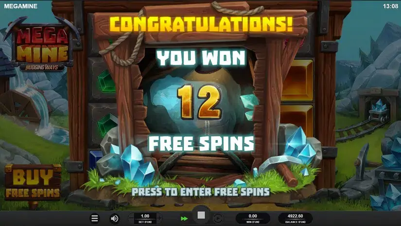 Mega Mine slot screenshot 4