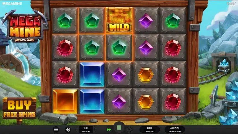 Mega Mine slot screenshot 2