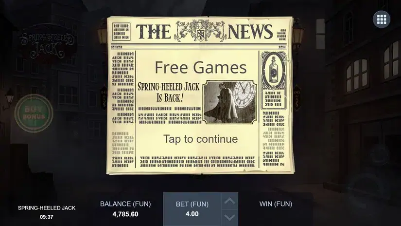 Spring Heeled Jack slot screenshot 4
