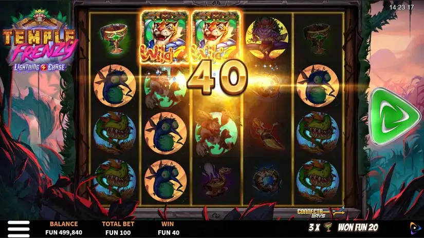 Temple Frenzy Lightning Chase slot screenshot 2