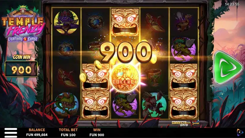Temple Frenzy Lightning Chase slot screenshot 4