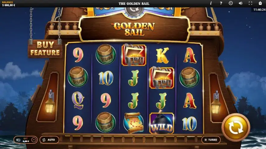 The Golden Sail slot screenshot 1